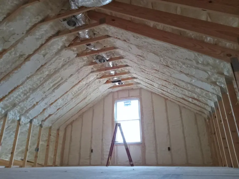 Spray foam roofing application for Roof Inspection project in Spring Creek